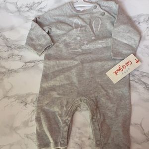 Cat and Jack! Bunny Easter romper! 0-3 month! NWT!